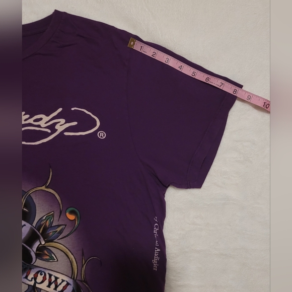 ​Vintage Ed Hardy "Love Kills Slowly" Purple Tee - Made in USA - Y2K Archive - Picture 9 of 9